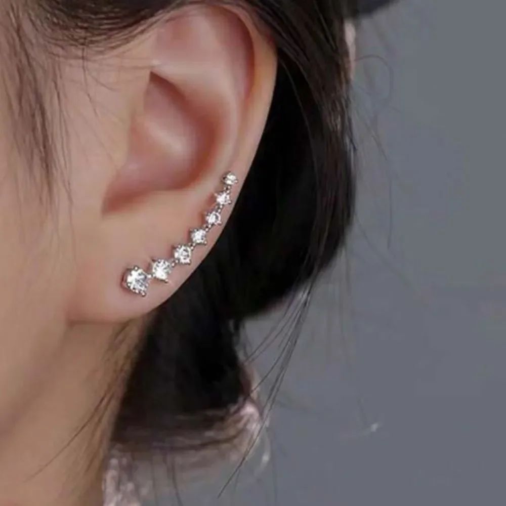 Silver Crystal Earrings M1397